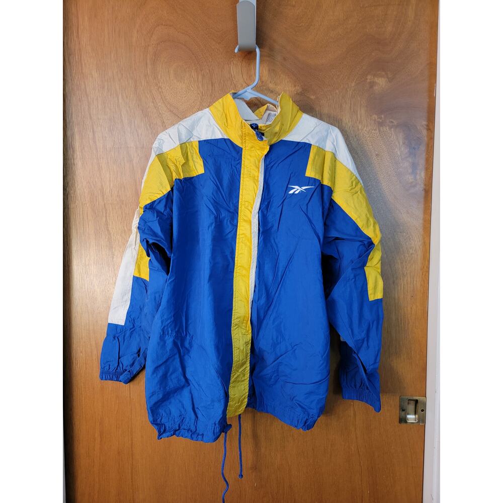 Vintage 90s Rebook Windbreaker Jacket Large Full zip